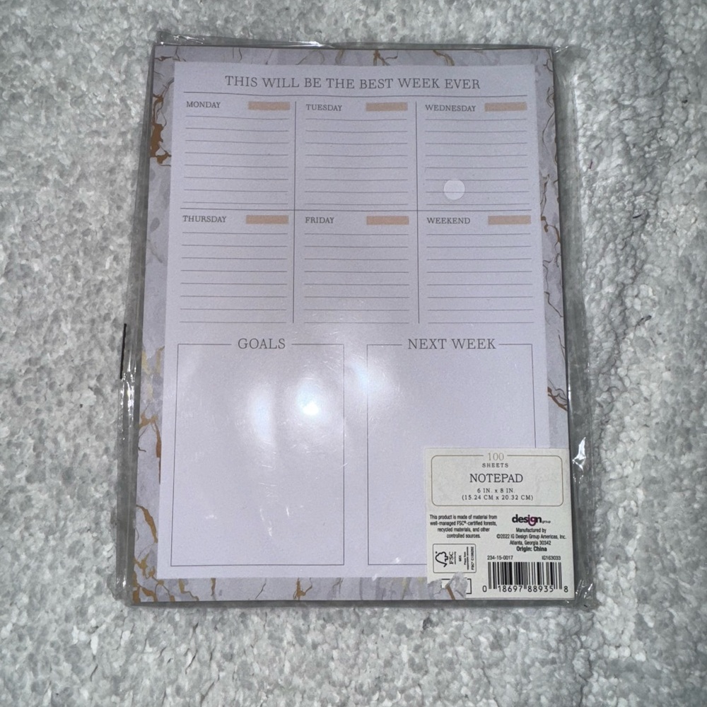 Set of 4 100 sheet notepad